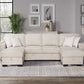 Sahara Beige - Double Storage Chaise Sectional w/ Drop Down Cupholders **ON SALE**