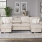 Sahara Beige - Double Storage Chaise Sectional w/ Drop Down Cupholders **ON SALE**