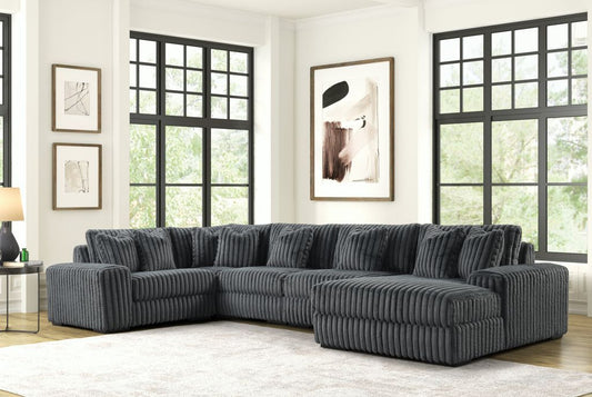SEASONS2 CHARCOAL 5PC Sectional **NEW ARRIVAL**