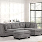 Sienna - Gray Sectional + Ottoman Set