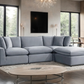 SKY Gray Velvet Modular Sectional