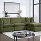 SKY Olive Velvet Modular Sectional