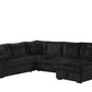 Sonic Black Sectional With Pull-Out Bed (ETA 5/12)