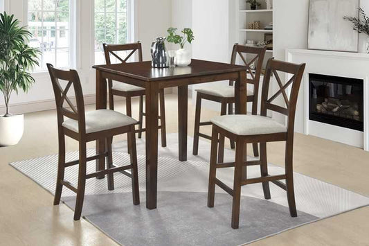 Tahoe - Beige - Pub Table + 4 Chairs **NEW ARRIVAL**