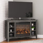 W275-67 Corner TV Stand w/Fireplace 48"L