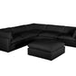 XL CLOUD BLACK Sectional + Ottoman Set