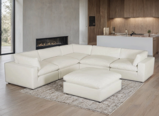 XL CLOUD SAND Sectional + Ottoman Set