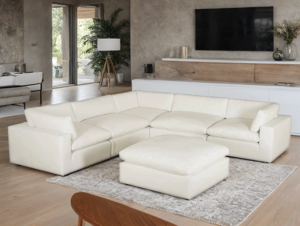 XL CLOUD SAND Sectional + Ottoman Set