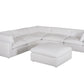 XL CLOUD WHITE Sectional + Ottoman Set