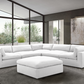 XL CLOUD WHITE Sectional + Ottoman Set