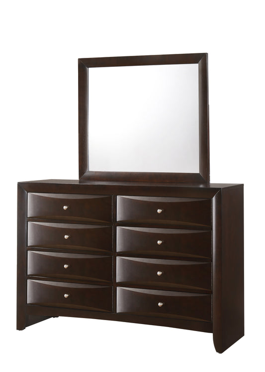 B4265 Emily Storage Dark Cherry Dresser and Mirror