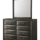 B4275 Emily Storage Grey Dresser and Mirror