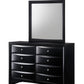 B4285 Emily Black Storage Dresser and Mirror