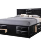 B4285 Emily Black Storage Bed Frame