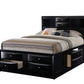 B4285 Emily Black Storage Bed Frame