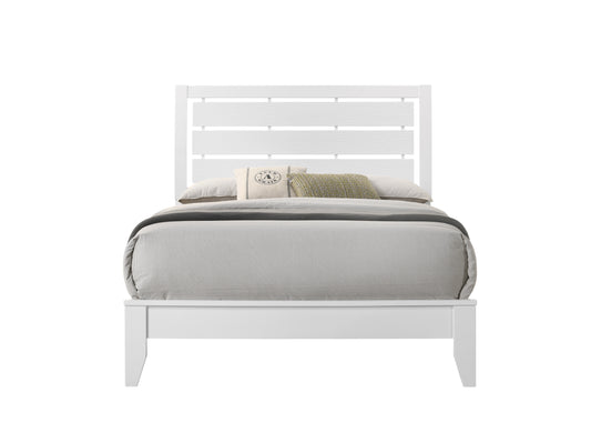 B4710 Evan White Bed Frame