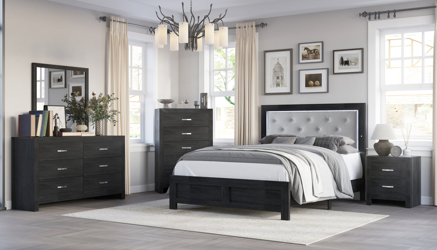 SETB9280 Jaylen Black Bedroom Set