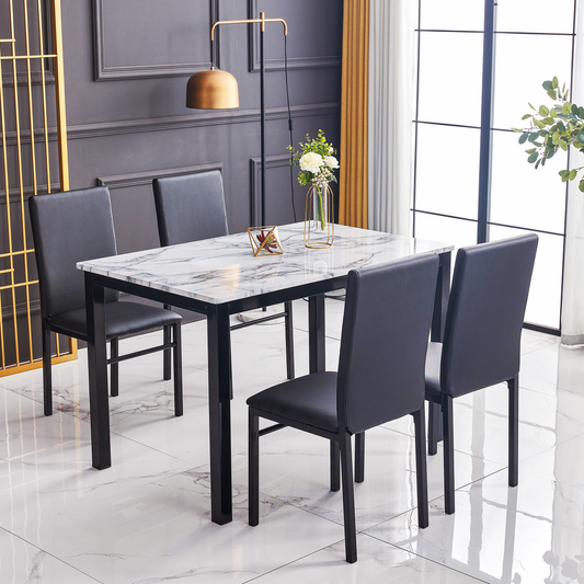 Ayden Black 5 PC Dining Set